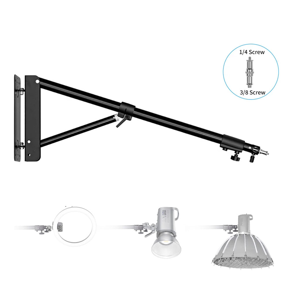 Photography Lighting Triangle - 100/135/ 170 ซม. ติดผนังสามเหลี่ยมแขนบูมการถ่ายภาพ Strobe Light,