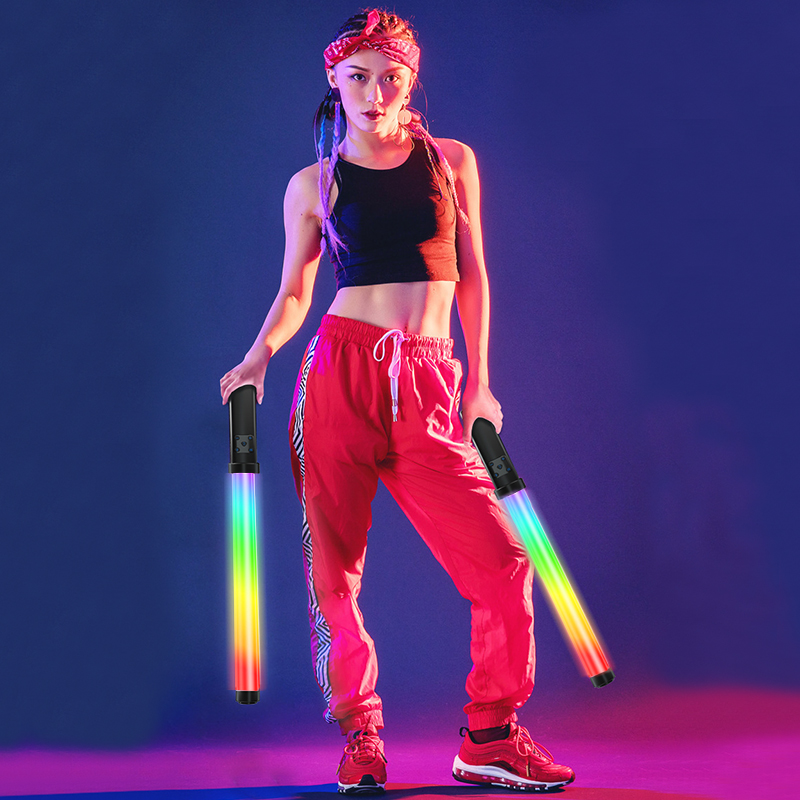 Photography Lighting Types - ไฟถ่ายภาพแบบแท่งพกพา 42 ดวง RGB แบบสองด้านส่องสว่าง พร้อมพอร์ตเชื่อมต่อ