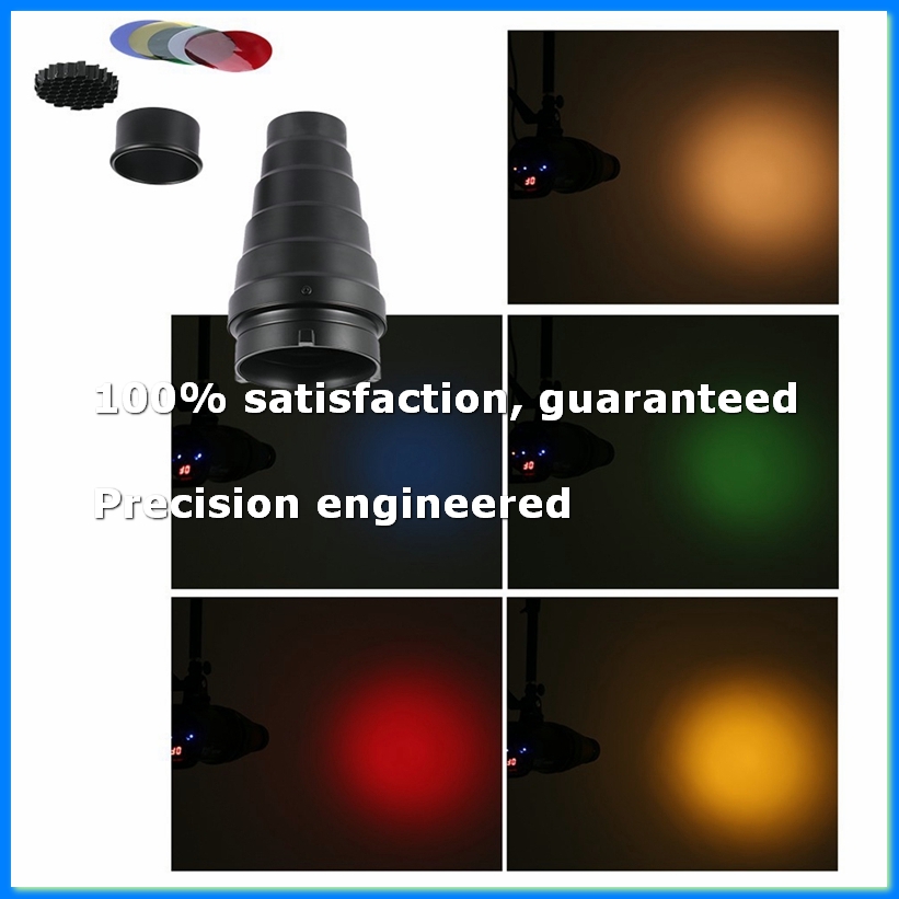 Honeycomb Grid Filter - ชุดกรองแสงทรงกรวยพร้อมตะแกรงรังผึ้ง 5 ชิ้น สำหรับขาตั้ง Bowens Mount