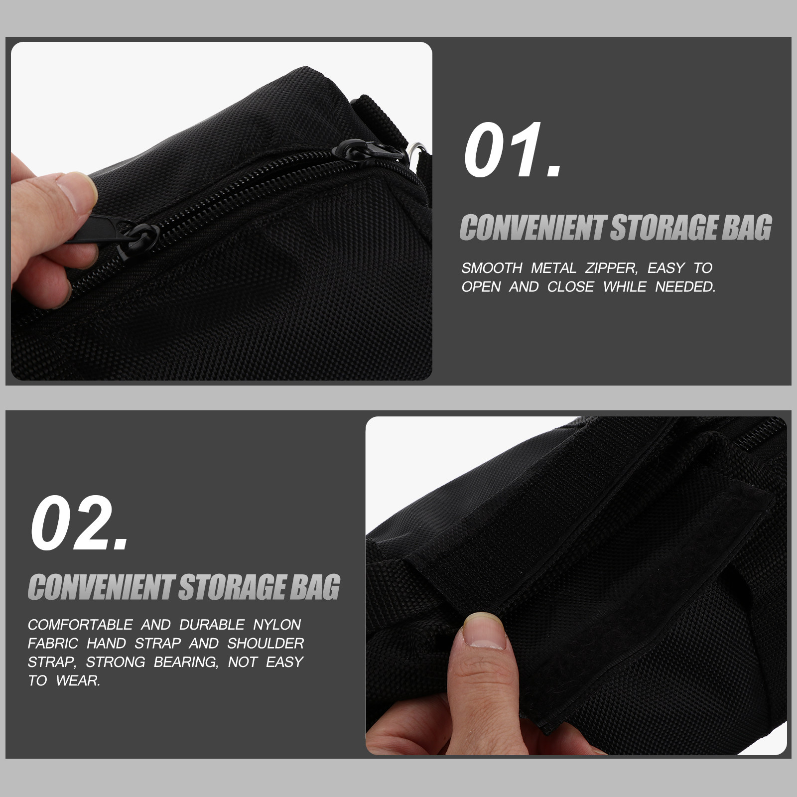 Photography Lighting Triangle - กระเป๋าอุปกรณ์ถ่ายภาพพรีเมียมขนาด 40 ซม. ดีไซน์ที่คำนึงถึงการใช้งานจริง ป้องกันการตกหล่น พร้อมซิปโลหะและตะขอเกี่ยวขาตั้งกล้อง