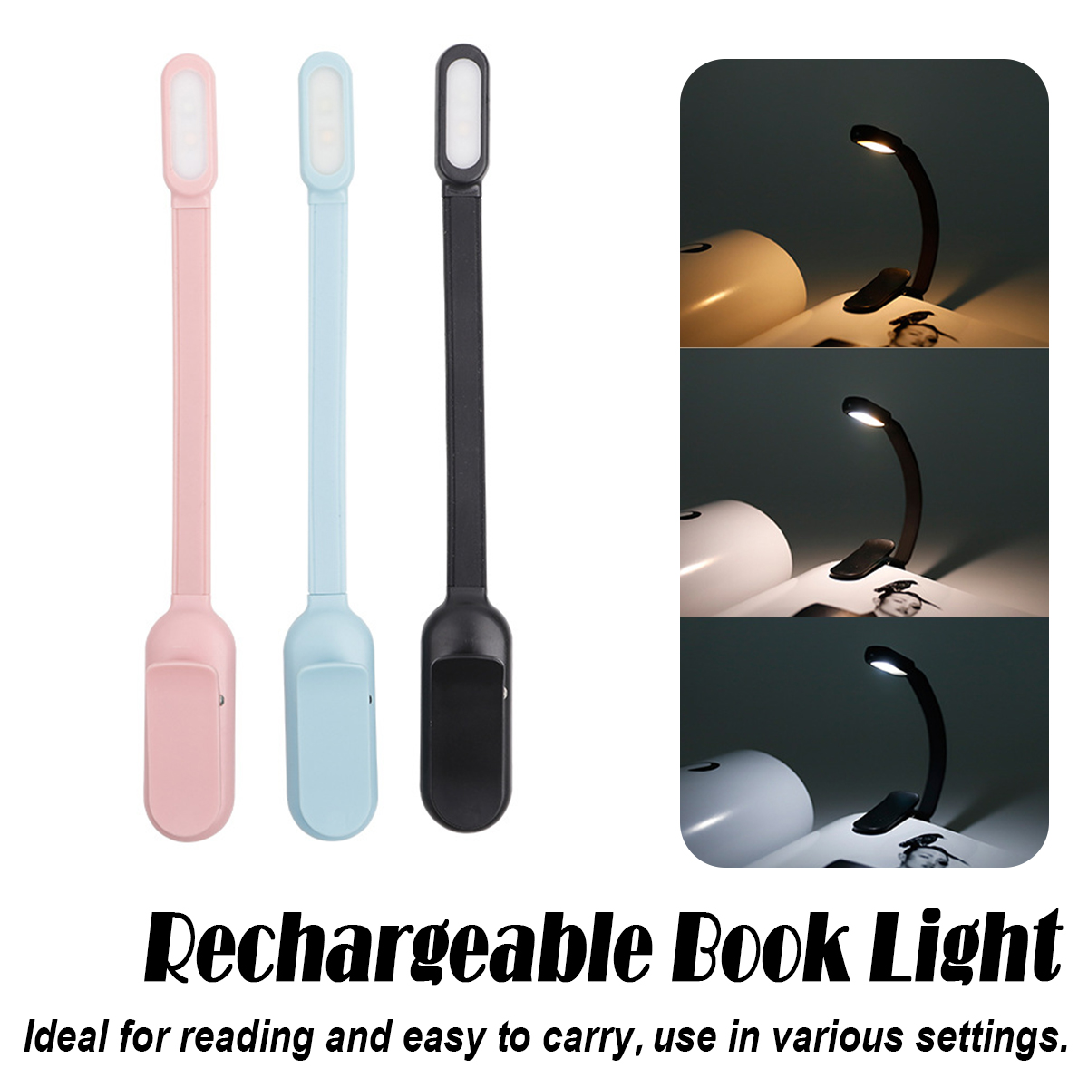 Photography Lighting Book - USB ชาร์จ MINI LED Book Light