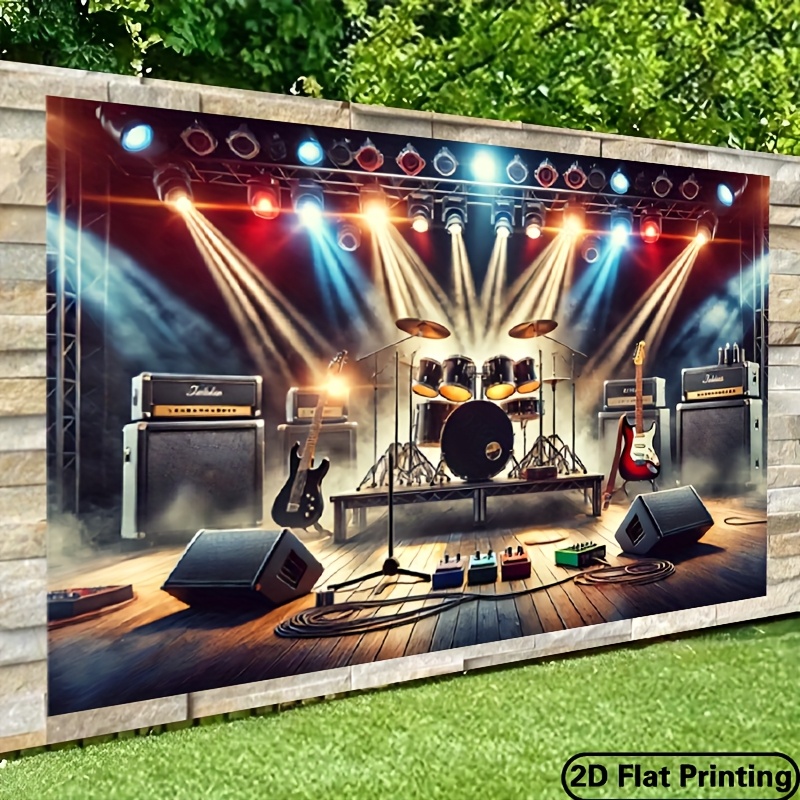 Photography Lighting And Background - ไฟประดับตัวอักษร 2 มิติ แบบแบน ฉากหลังผ้าทอสไตล์วินเทจ ตัวอักษรสีสันสดใส