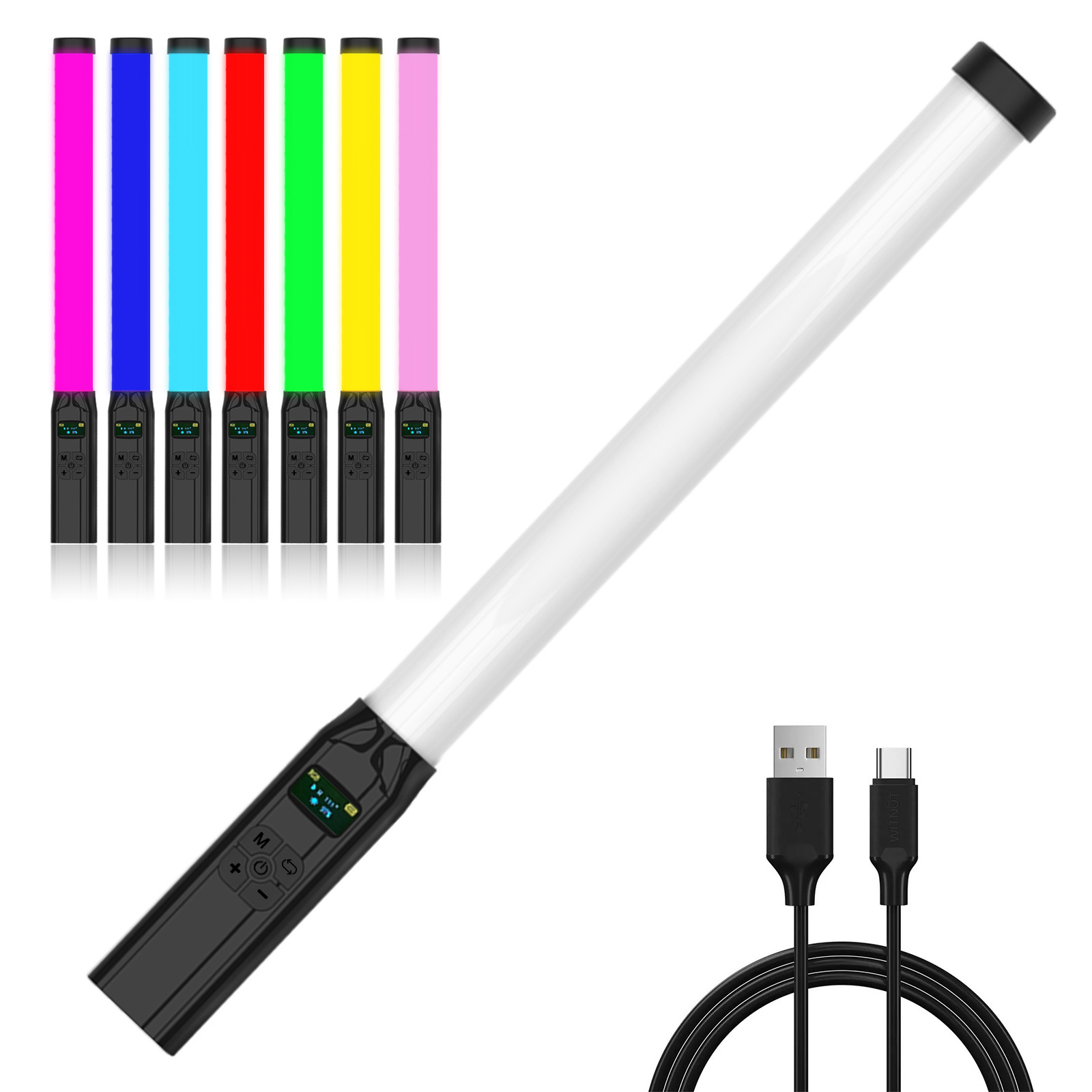 Photography Lighting Types - 50 ซม.RGB Stick Light Wand น้ําหนักเบามือถือหลอดไฟ