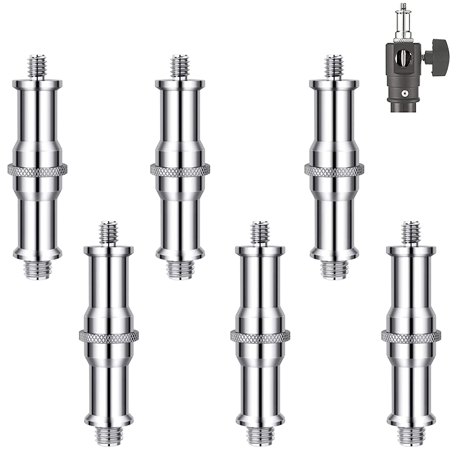 Photography Lighting Tools - Selens 3/8 1/4อะแดปเตอร์มาตรฐานเกลียวสกรูเกลียวหัวแกนตัวแปลงโลหะตัวผู้สำหรับถ่ายภาพแสงแฟลชขาตั้งกล้อง SLR