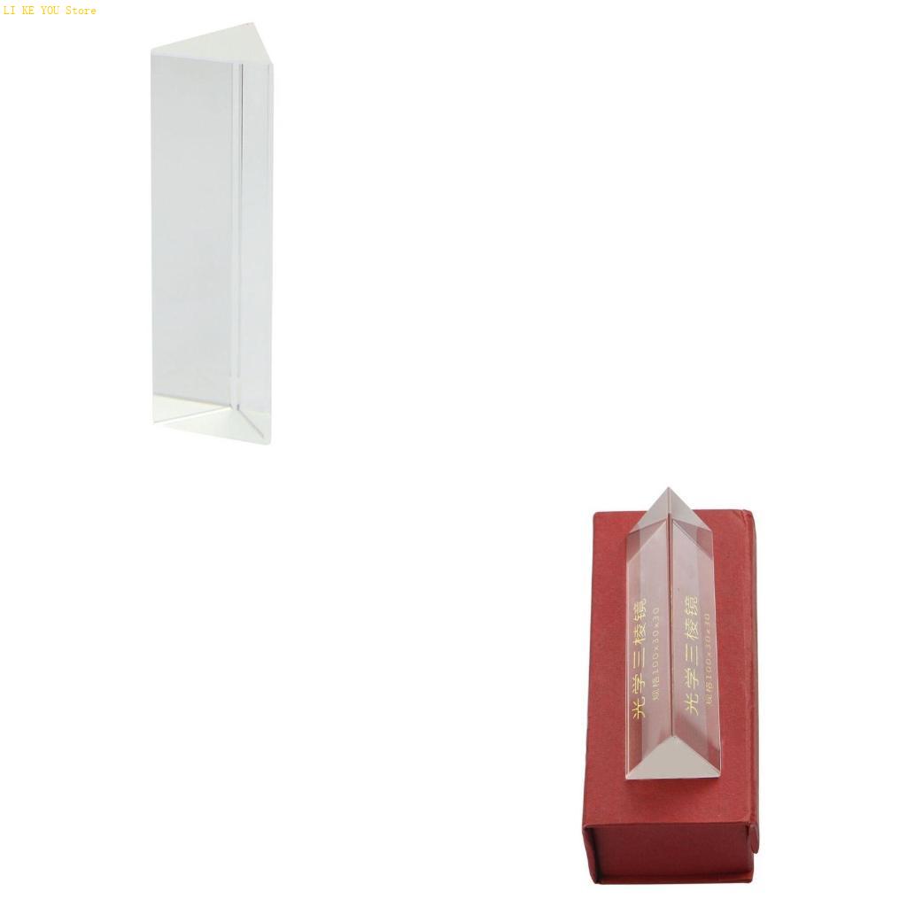 Photography Lighting Triangle - W3JE Optical Glass Triple ปริซึมสามเหลี่ยมสามเหลี่ยมสเปกตรัมฟิสิกส์ Light