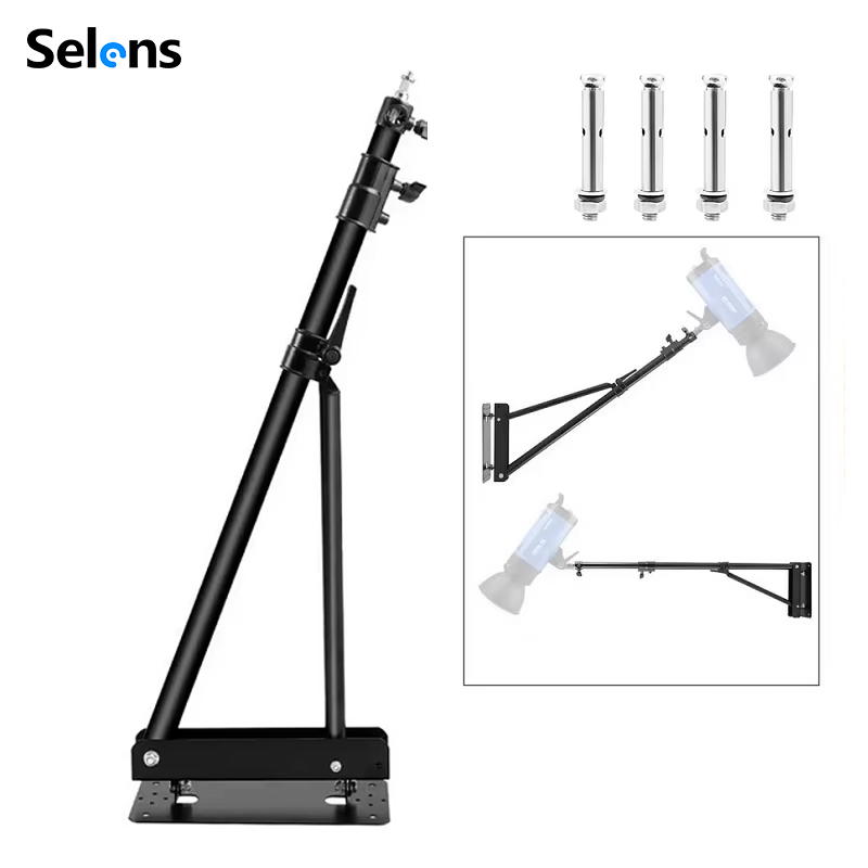 Photography Lighting Triangle - ขาตั้งกล้องแบบติดผนัง Selens 130 ซม. พร้อมแขนบูมปรับระดับได้ รูปทรงสามเหลี่ยม