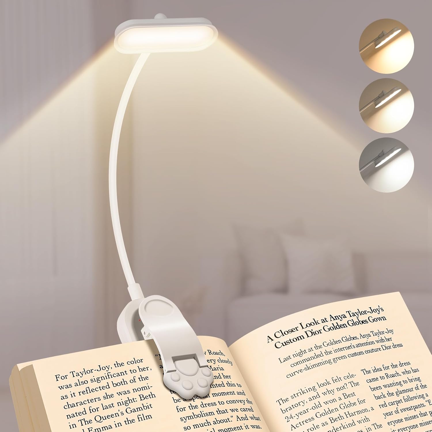 Photography Lighting Book - ไฟอ่านหนังสือ LED แบบพกพา ชาร์จ USB ได้