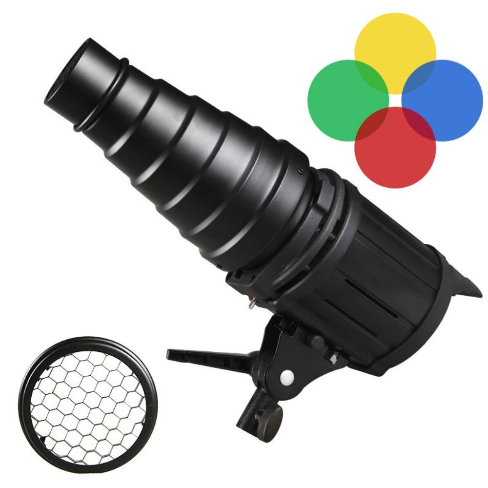 Honeycomb Grid Filter - ชุดกรองแสงทรงกรวยแบบรังผึ้ง อลูมิเนียมอัลลอยด์ สำหรับติดแฟลช น้ำหนักเบา สำหรับมืออาชีพ