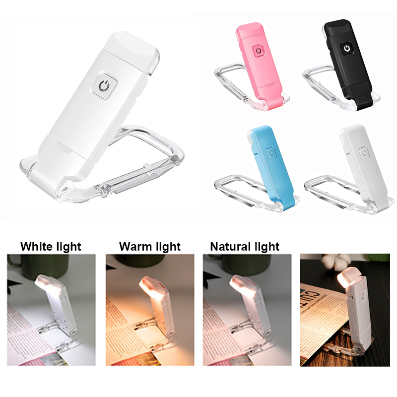 Photography Lighting Book - ไฟอ่านหนังสือป้องกันดวงตาพร้อมคลิปหนีบ - โคมไฟอ่านหนังสือ LED แบบชาร์จไฟได้ 3