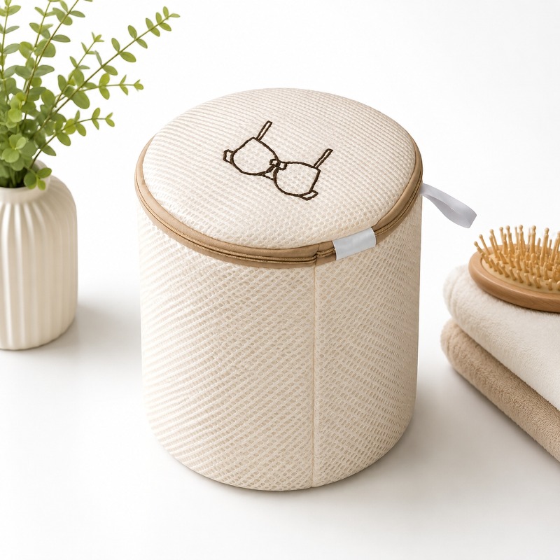 Honeycomb Grid Filter - ถุงซักชุดชั้นใน 1 ชิ้น ตาข่ายรูปทรงรังผึ้ง พร้อมซิปและโครงรองรับ สำหรับซักชุดชั้นใน