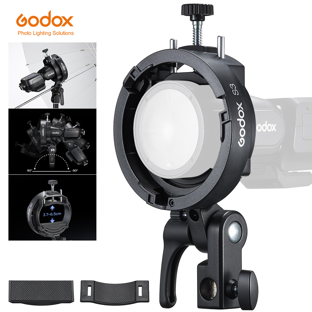 Godox Speedlite Flash - ขายึดแฟลช GODOX S3 พร้อมเมาท์ Bowens สำหรับแฟลชติดกล้อง