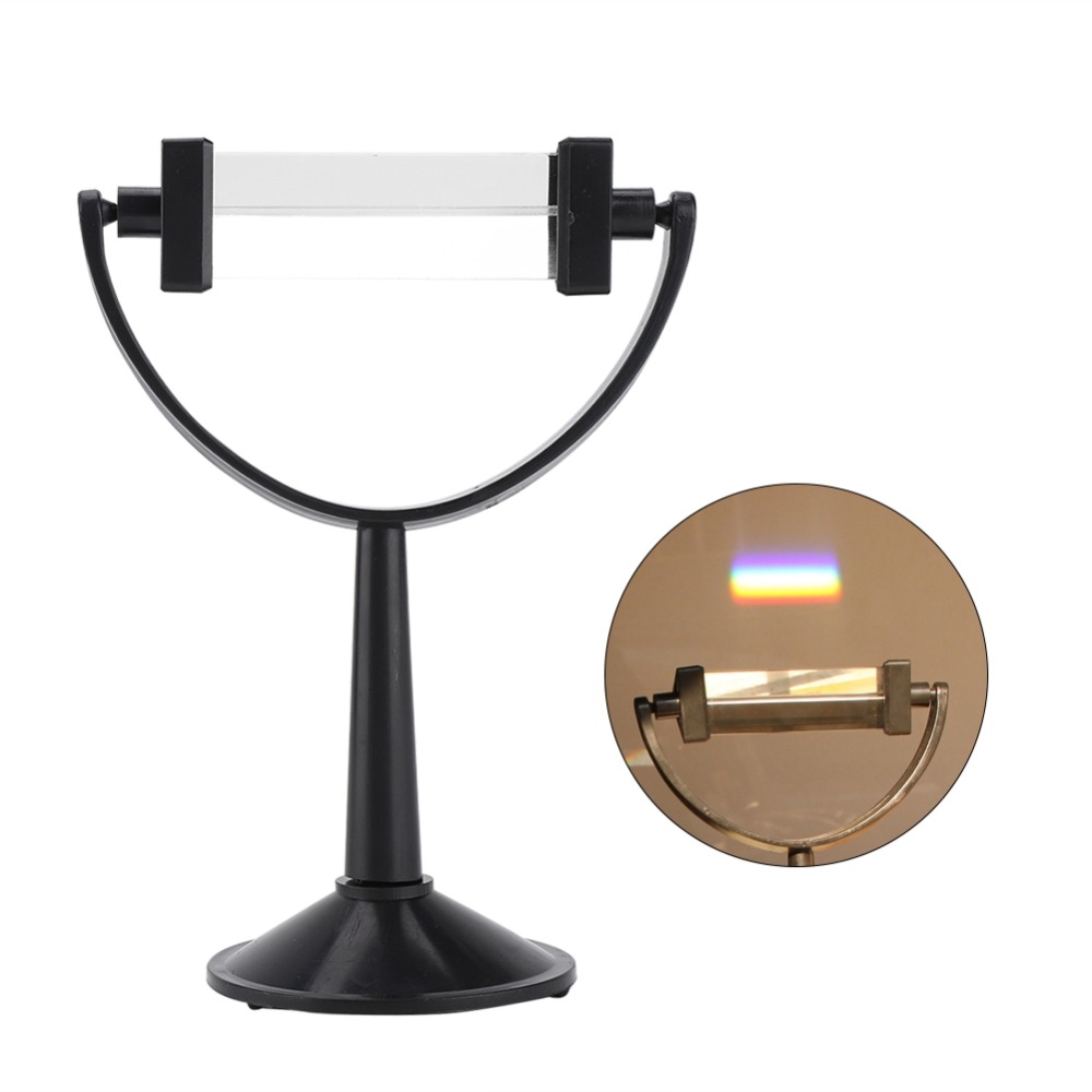 Photography Lighting Tools - ปริซึมแก้วออปติคอลทรงสามเหลี่ยมพร้อมขาตั้ง เครื่องมือสอนสเปกตรัมแสง เครื่องมือสอนฟิสิกส์ อุปกรณ์ถ่ายภาพ
