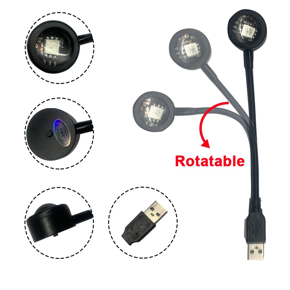 โคมไฟ USB ไล่เฉดสีสันสดใส ตกแต - Photography Lighting And Background บทวิจารณ์และราคา