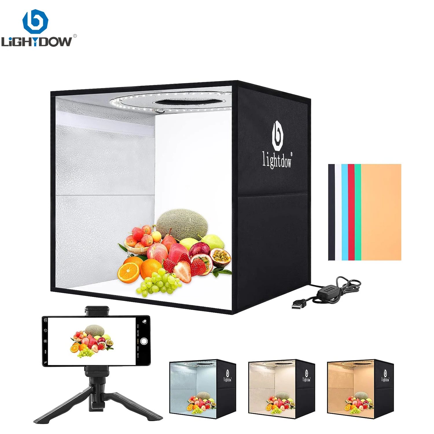 ชุดกล่องถ่ายภาพสตูดิโอ Lightdo - Photography Lighting For Products บทวิจารณ์และราคา