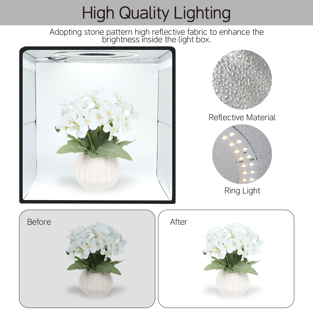 ชุดกล่องถ่ายภาพสตูดิโอ Lightdo - Photography Lighting For Products บทวิจารณ์และราคา