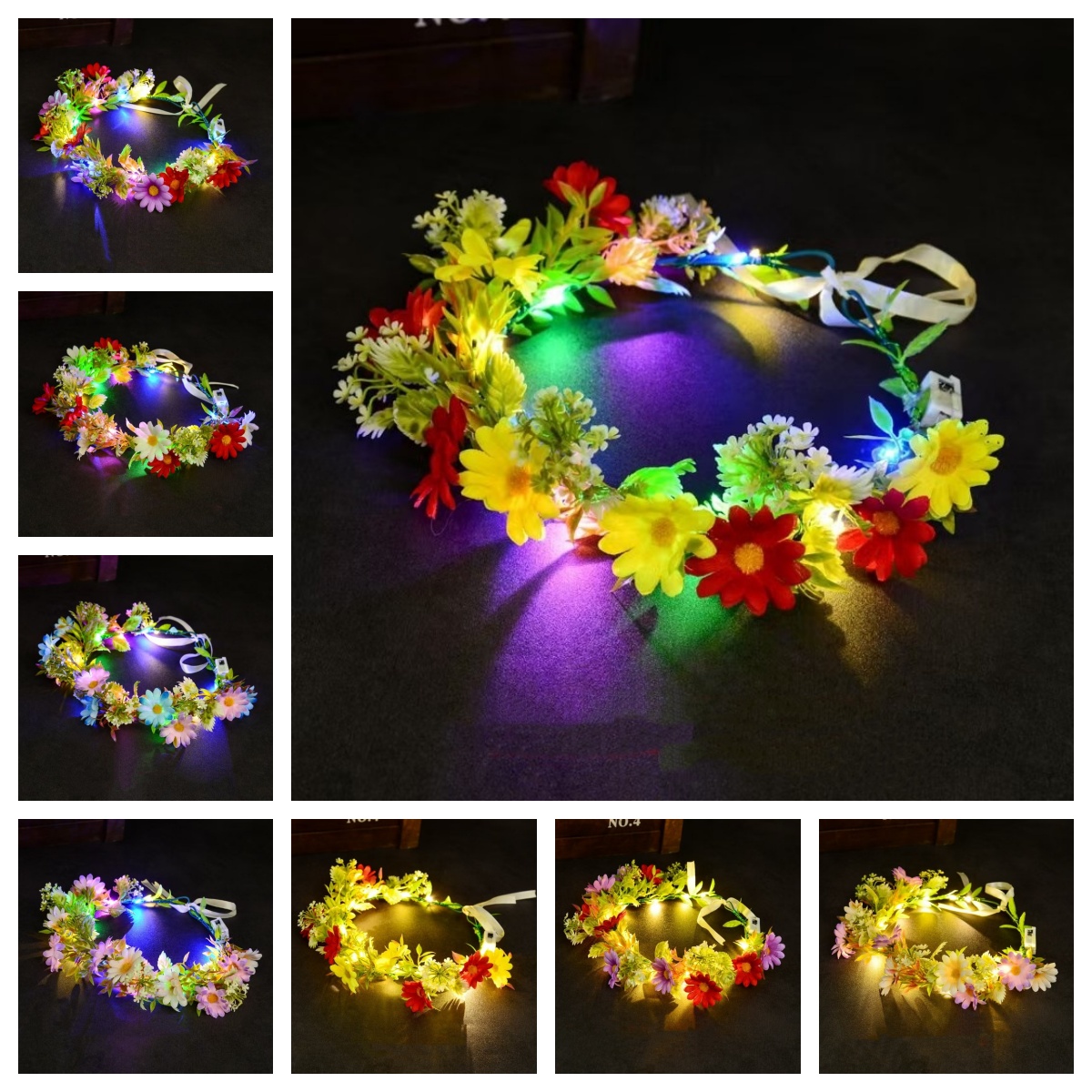 มงกุฎดอกไม้เรืองแสง LED ที่คาด - Photography Lighting Devices บทวิจารณ์และราคา