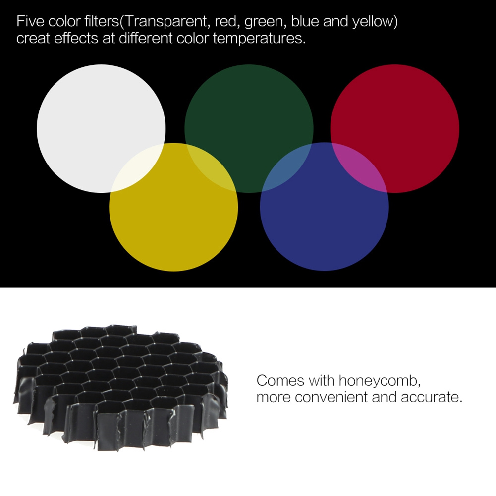 ชุดกรองแสงทรงกรวยพร้อมตะแกรงรั - Honeycomb Grid Filter บทวิจารณ์และราคา