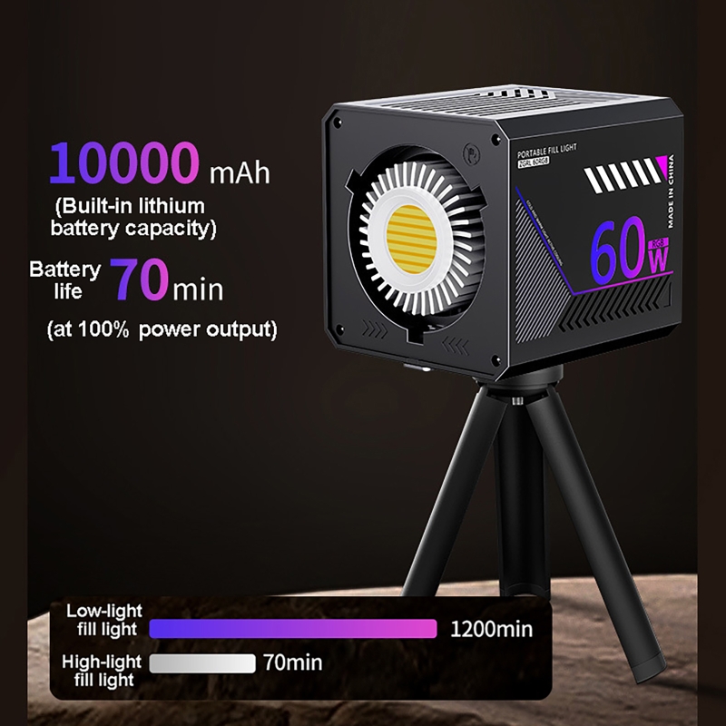 ไฟวิดีโอ RGB 60W แบบพกพา ไฟสตู - Photography Lighting And Background บทวิจารณ์และราคา