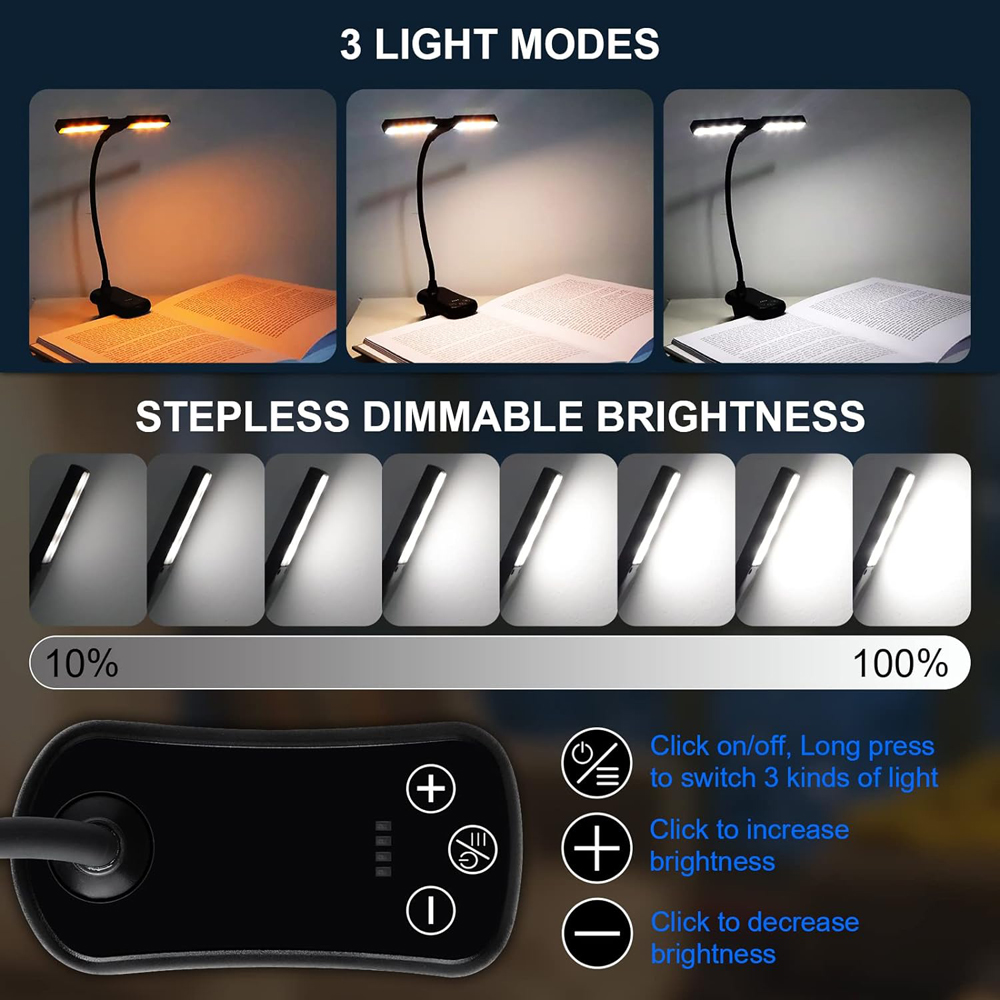 14 LED Clip on Book Light Dual - Photography Lighting Book บทวิจารณ์และราคา